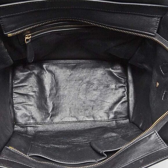 Celine Tri-Color Leather and Suede Mini Luggage Tote Bag - Picture 11 of 12